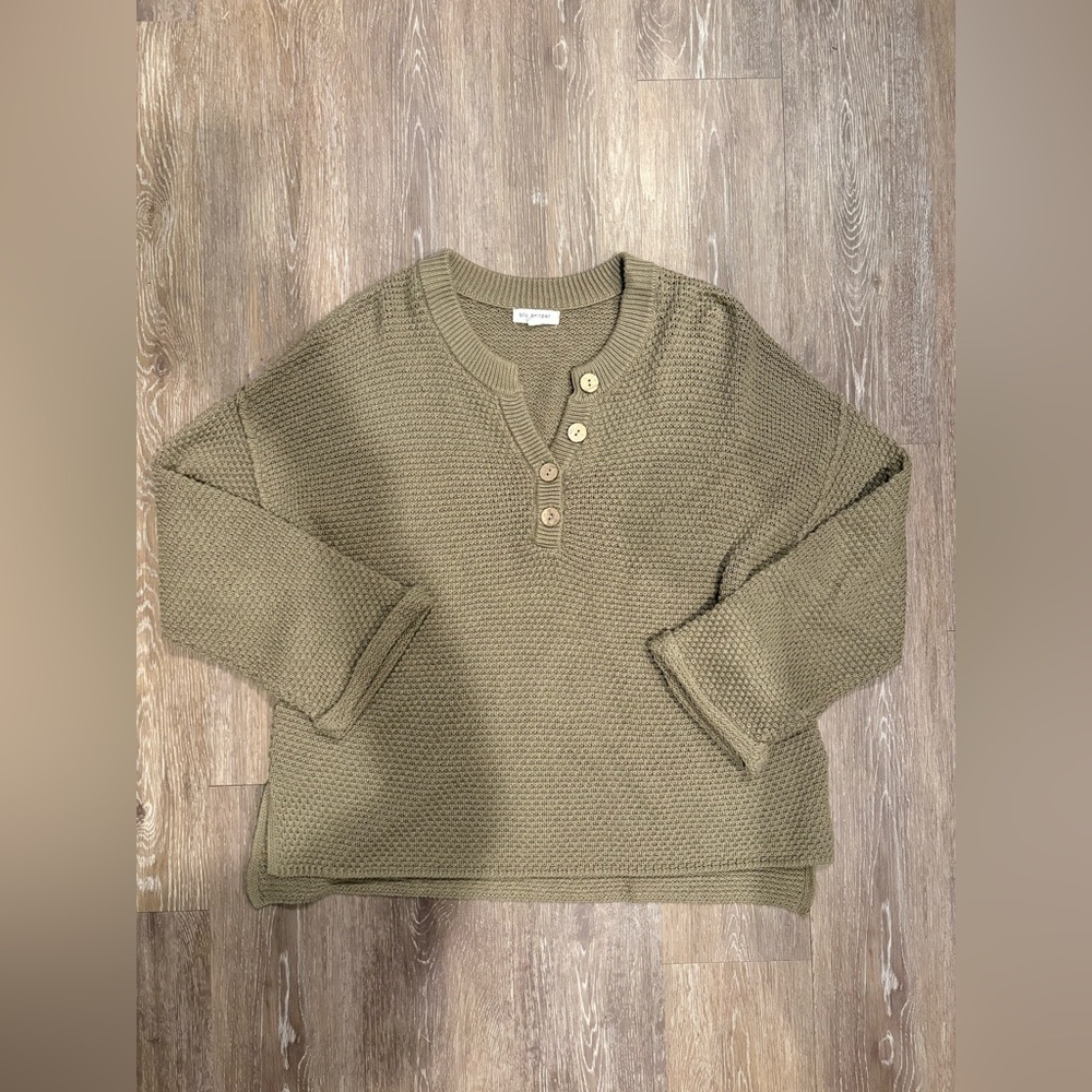 Blu Pepper Army Green Knit Sweater